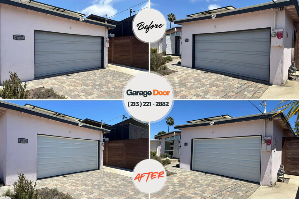 Before and after: garage door repair 55077